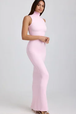 Oh Polly Tencel™ Modal Dresses^Ribbed Modal Turtleneck Maxi Dress in Blossom Pink BlossomPink