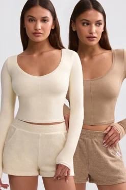 Oh Polly Tops^Ribbed Modal V-Neck Crop Top Bundle Multi