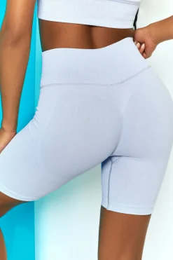 Oh Polly Women'S Clothing Sale - $65 And Under | Women'S Clothing Sale - $40 And Under^Ribbed Tie Front Cycling Shorts in Cool Blue