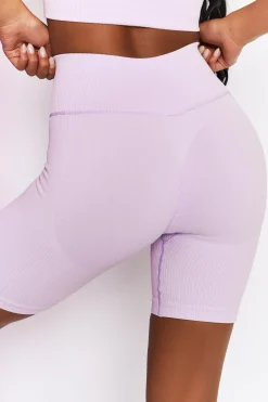 Oh Polly Women'S Clothing Sale - $65 And Under | Women'S Clothing Sale - $40 And Under^Ribbed Tie Front Cycling Shorts in Lilac