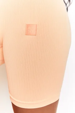 Oh Polly Women'S Clothing Sale - $65 And Under | Women'S Clothing Sale - $40 And Under^Ribbed Tie Front Cycling Shorts in Peach