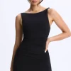 Oh Polly Skirts & Skorts | Elevated Essentials^Ruched A-Line Micro Mini Dress in Black