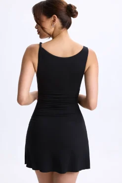 Oh Polly Skirts & Skorts | Elevated Essentials^Ruched A-Line Micro Mini Dress in Black