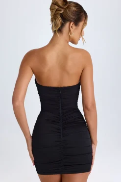 Oh Polly Party Dresses | Night Out^Ruched Bandeau Mini Dress in Black