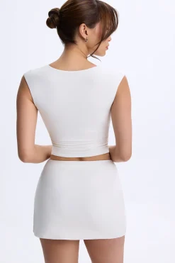 Oh Polly Women'S Clothing Sale - $65 And Under | Women'S Clothing Sale - $40 And Under^Ruched Cap-Sleeve Top in White