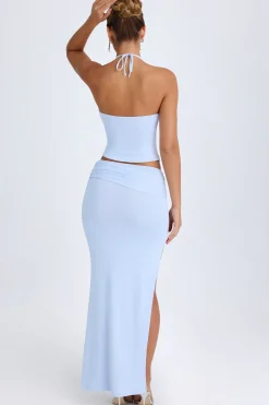 Oh Polly Skirts & Skorts | Bottoms^Ruched Maxi Skirt in Periwinkle Blue PeriwinkleBlue