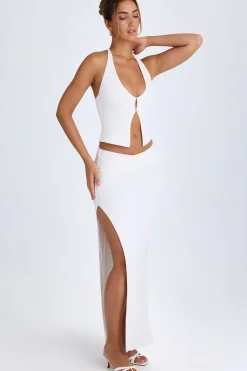 Oh Polly Skirts & Skorts | Bottoms^Ruched Maxi Skirt in White