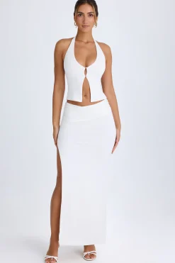 Oh Polly Skirts & Skorts | Bottoms^Ruched Maxi Skirt in White