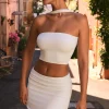 Oh Polly Skirts & Skorts | Co-Ords^Ruched Mid-Rise Mini Skirt in White