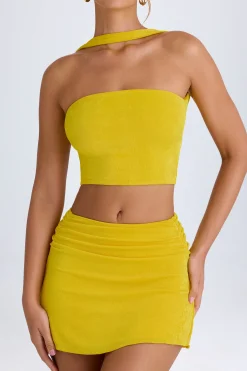 Oh Polly Skirts & Skorts | Co-Ords^Ruched Mid-Rise Mini Skirt in Buttercup