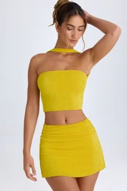 Oh Polly Skirts & Skorts | Co-Ords^Ruched Mid-Rise Mini Skirt in Buttercup