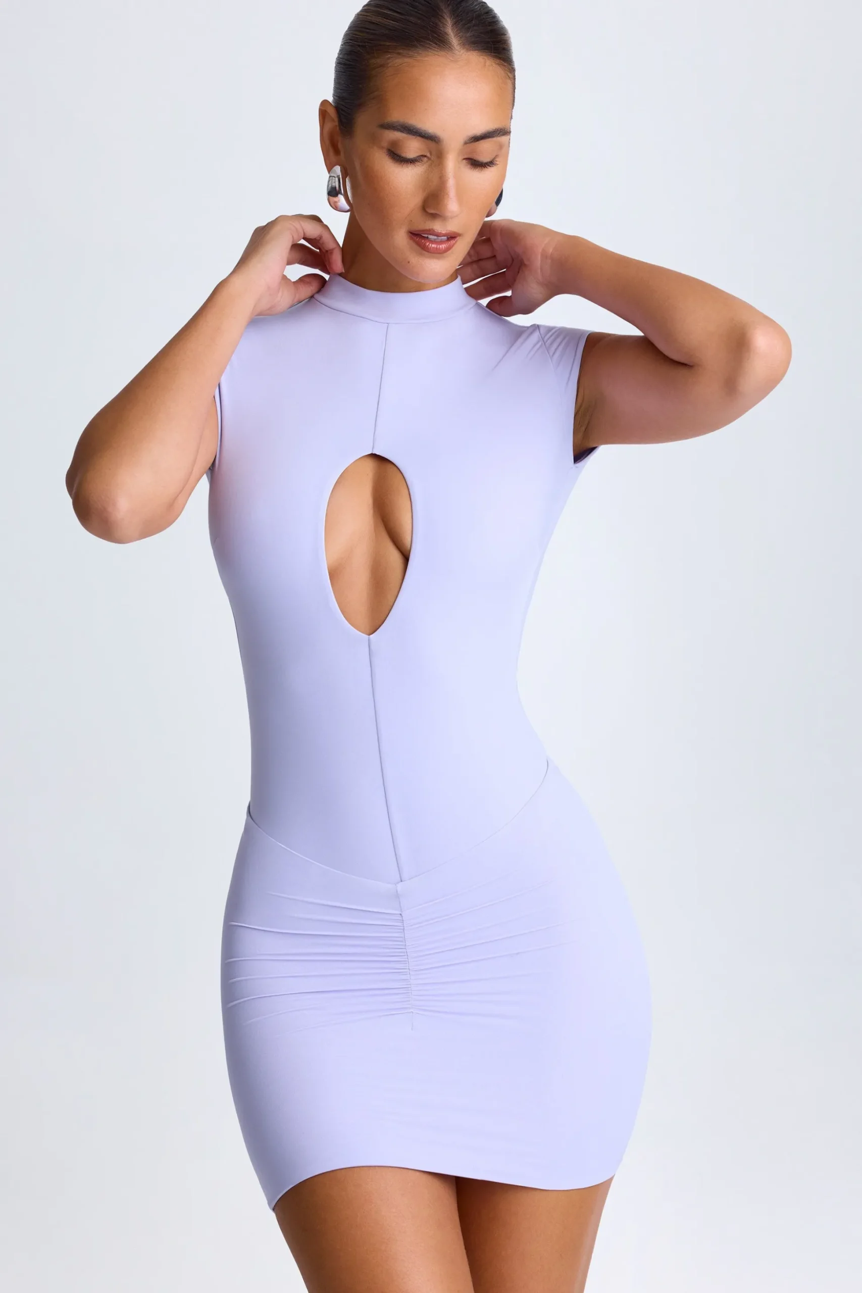 Oh Polly Skirts & Skorts | Co-Ords^Ruched Mini Skirt in Soft Lilac SoftLilac