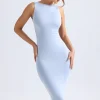 Oh Polly Wedding Guest | Graduation Dresses^Ruched Open-Back Midaxi Dress in Light Blue LightBlue