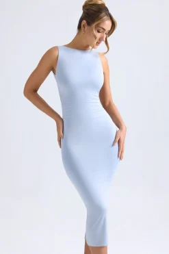 Oh Polly Wedding Guest | Graduation Dresses^Ruched Open-Back Midaxi Dress in Light Blue LightBlue