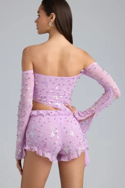 Oh Polly Women'S Clothing Sale - $65 And Under | Women'S Clothing Sale - $40 And Under^Ruched Ruffle Asymmetric Top in Violet Pink VioletPink