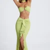 Oh Polly Skirts & Skorts | Bottoms^Ruffle-Trim Maxi Skirt in Olive Green OliveGreen