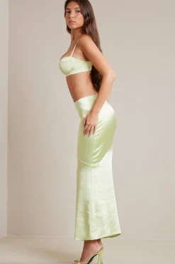 Oh Polly Women'S Clothing Sale - $65 And Under | Women'S Clothing Sale - $40 And Under^Satin Soft Cup Bralette in Lime