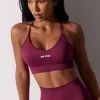 Oh Polly Matching Sets | Sports Bras^Scoop Neck Multi Strap Sports Bra in Plum