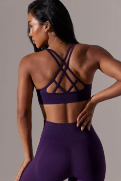 Oh Polly Women'S Clothing Sale - $40 And Under | Matching Sets^Scoop Neck Multi Strap Sports Bra in Purple
