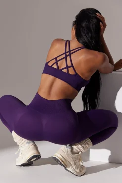 Oh Polly Women'S Clothing Sale - $40 And Under | Matching Sets^Scoop Neck Multi Strap Sports Bra in Purple