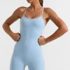 Oh Polly Women'S Clothing Sale - $65 And Under | Women'S Clothing Sale - $40 And Under^Scoop Neckline Open Back Unitard in Ice Blue IceBlue