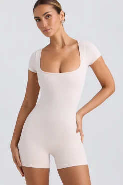 Oh Polly Unitards | Jumpsuits & Unitards^Scoop-Neck Unitard in Washed Cream WashedCream