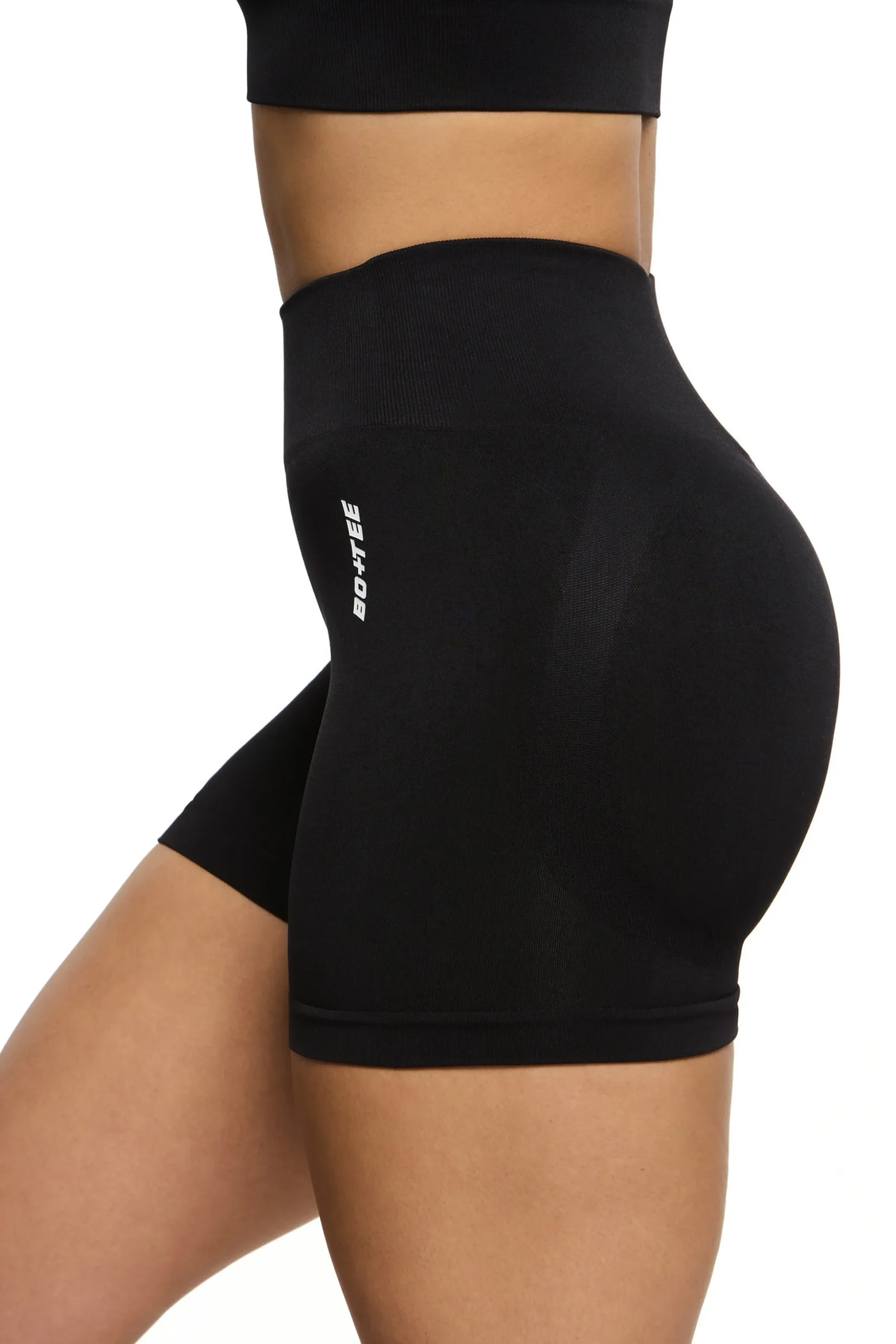 Oh Polly Matching Sets^Seamless High Waist Mini Shorts in Black