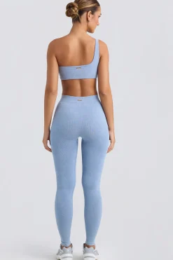 Oh Polly Matching Sets | Leggings^Seamless Rib Leggings in Washed Blue WashedBlue