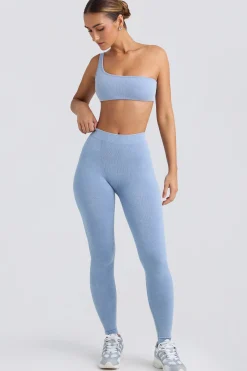 Oh Polly Matching Sets | Leggings^Seamless Rib Leggings in Washed Blue WashedBlue