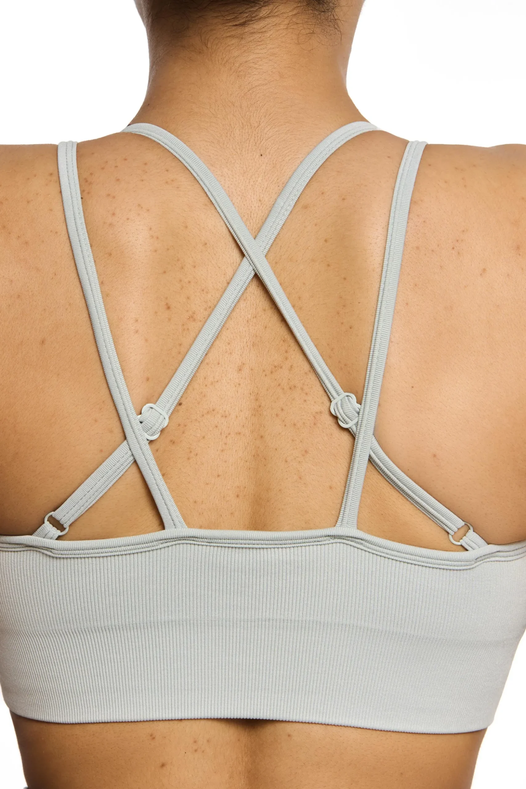 Oh Polly Matching Sets | Sports Bras^Seamless Strappy Sports Bra in Grey