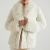 Oh Polly Outerwear | Fall Outfits^Shearling Coat with Large Front Pockets in Cream