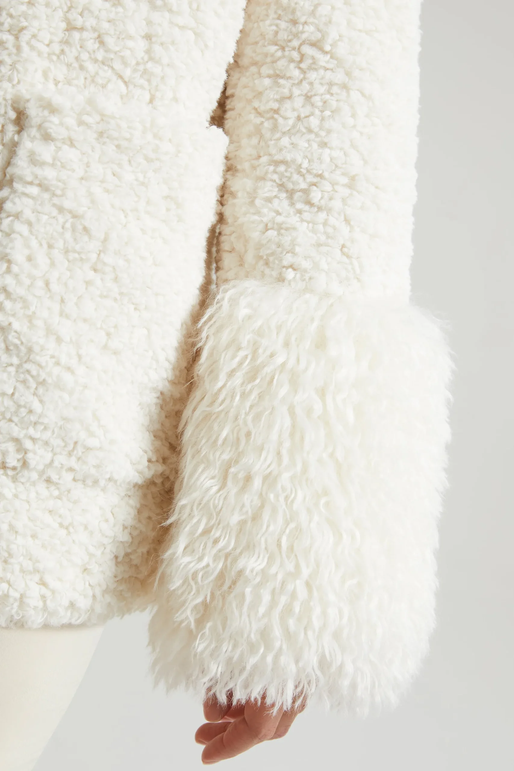 Oh Polly Outerwear | Fall Outfits^Shearling Coat with Large Front Pockets in Cream