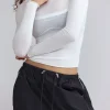 Oh Polly Tops^Sheer Long-Sleeve Top in White