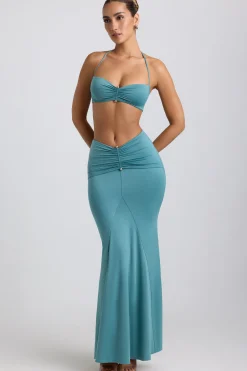 Oh Polly Women'S Clothing Sale - $65 And Under | Women'S Clothing Sale - $40 And Under^Slinky Jersey Hardware Detail Halterneck Bralette in Sea Green SeaGreen