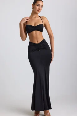Oh Polly Skirts & Skorts | Co-Ords^Slinky Jersey Hardware Detail Maxi Skirt in Black