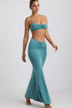 Oh Polly Women'S Clothing Sale - $65 And Under | Women'S Clothing Sale - $40 And Under^Slinky Jersey Hardware Detail Halterneck Bralette in Sea Green SeaGreen