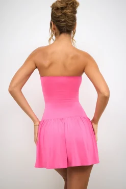 Oh Polly Women'S Clothing Sale - $65 And Under | Women'S Clothing Sale - $40 And Under^Slinky Jersey Strapless Plunge Neck Mini Dress in Rose Pink RosePink