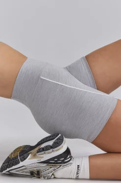 Oh Polly Matching Sets | Shorts^Soft Active Contrast-Trim Mini Shorts in Ice Grey IceGrey
