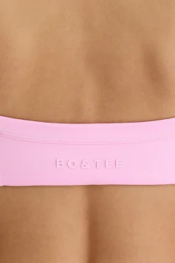 Oh Polly Matching Sets | Sports Bras^Soft Active Contrast-Trim Sports Bra in Bubblegum Pink BubblegumPink