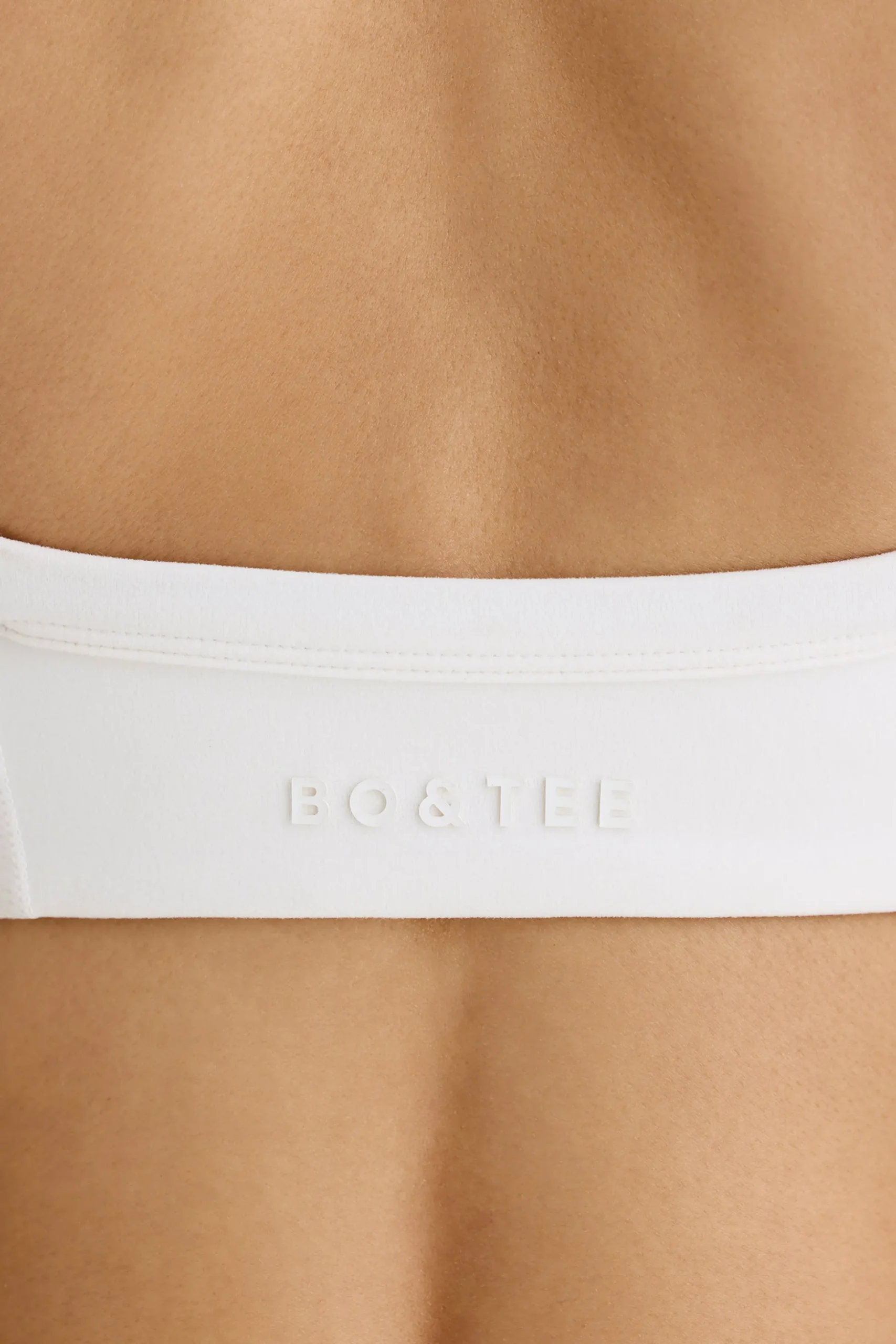 Oh Polly Matching Sets^Soft Active Contrast-Trim Sports Bra in White