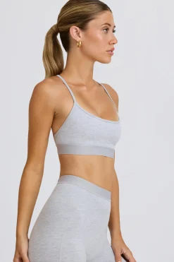 Oh Polly Matching Sets | Sports Bras^Soft Active Cross-Back Sports Bra in Grey Marl IceGrey