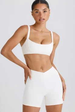 Oh Polly Matching Sets | Shorts^Soft Active Crossover Mini Shorts in White