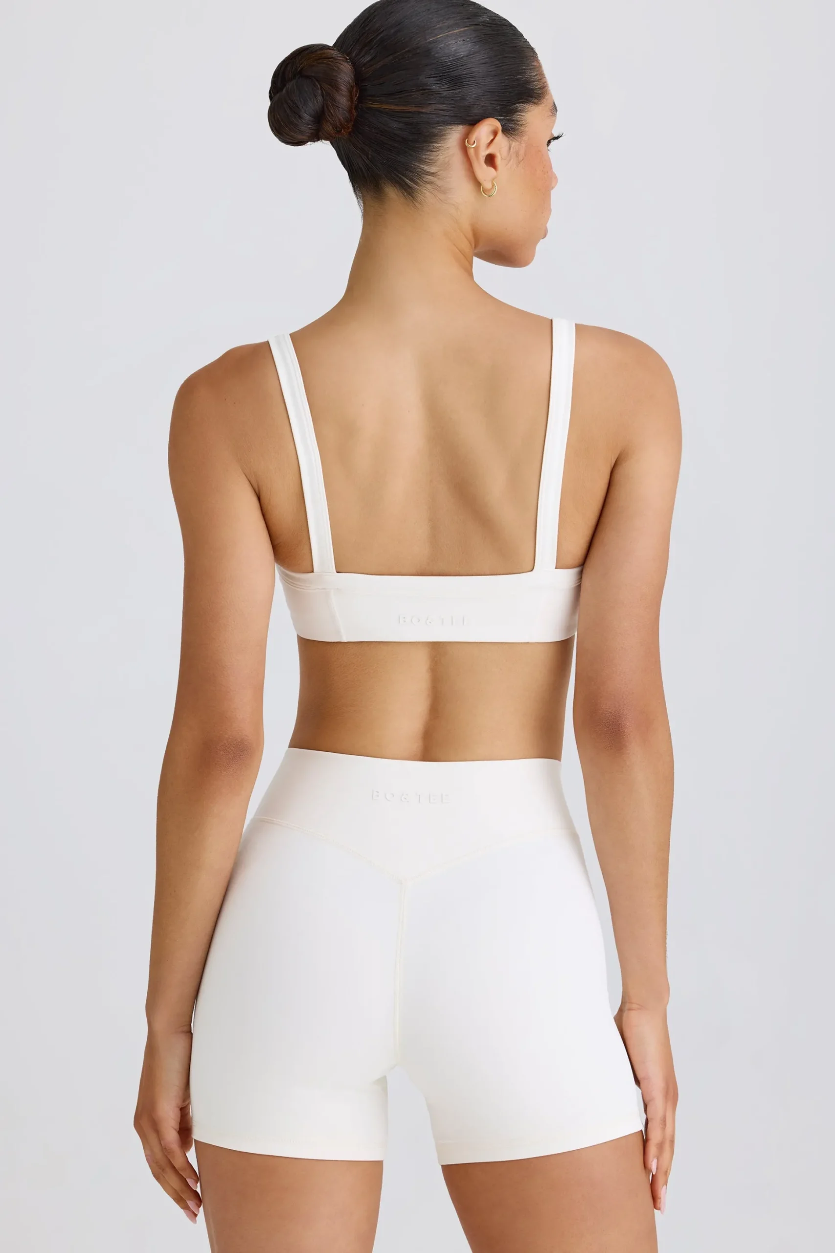 Oh Polly Matching Sets | Shorts^Soft Active Crossover Mini Shorts in White