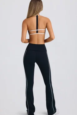 Oh Polly Matching Sets^Soft Active Foldover Flared Trousers in Black