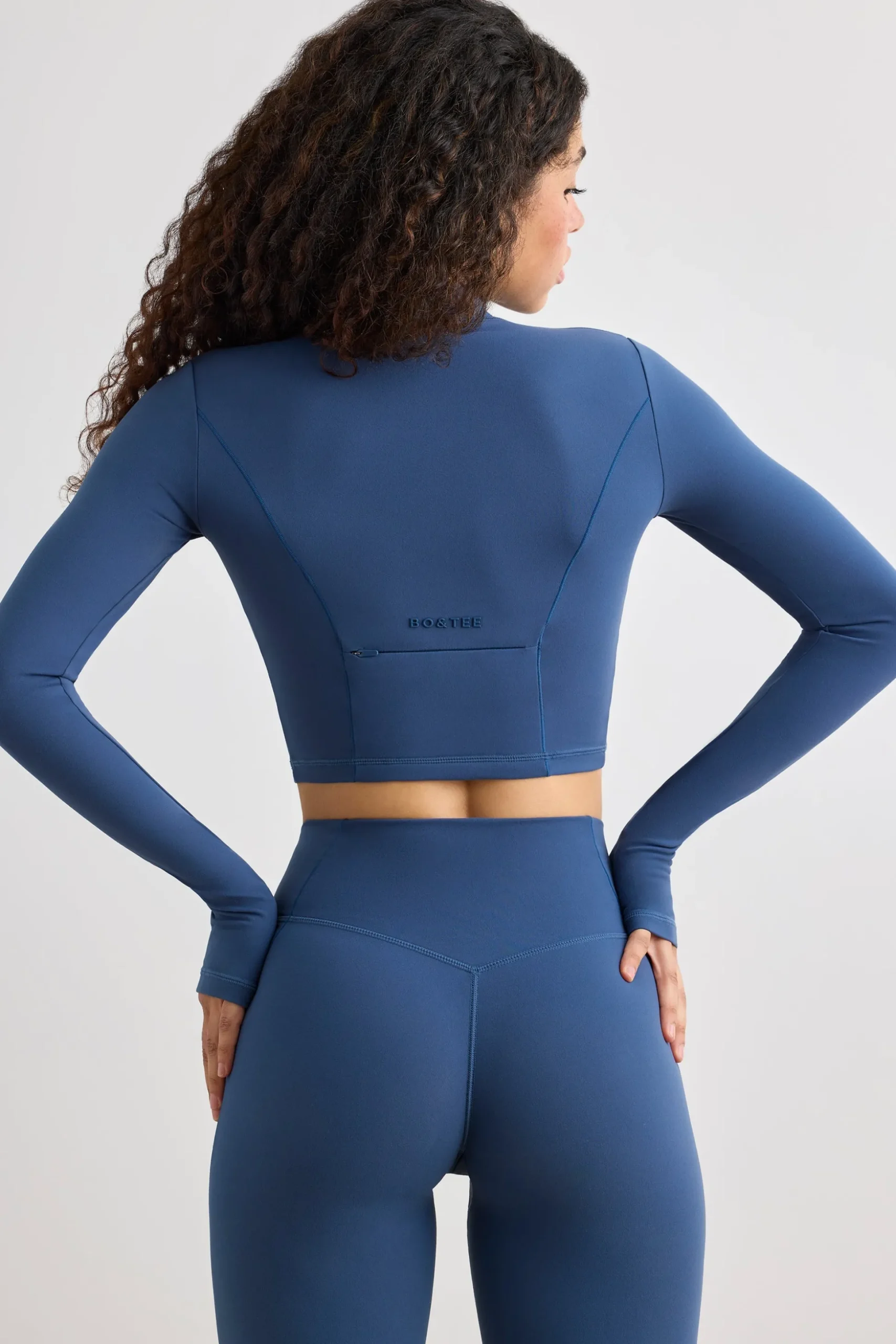 Oh Polly Women'S Clothing Sale - $65 And Under | Women'S Clothing Sale - $40 And Under^Soft Active Half Zip Crop Top in Washed Navy WashedNavy