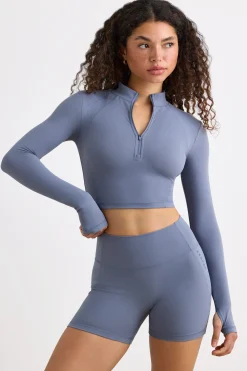 Oh Polly Women'S Clothing Sale - $65 And Under | Women'S Clothing Sale - $40 And Under^Soft Active High Waist Mini Shorts in Slate Grey SlateGrey