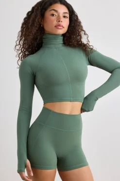 Oh Polly Women'S Clothing Sale - $65 And Under | Women'S Clothing Sale - $40 And Under^Soft Active High Waist Mini Shorts in Khaki