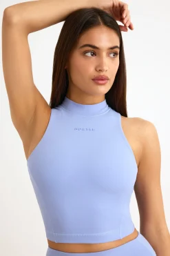 Oh Polly Matching Sets | Tops^Soft Active High-Neck Tank Top in Lavender Blue LavenderBlue