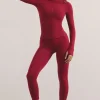 Oh Polly Matching Sets^Soft Active Hooded Zip Up Jacket in Raspberry