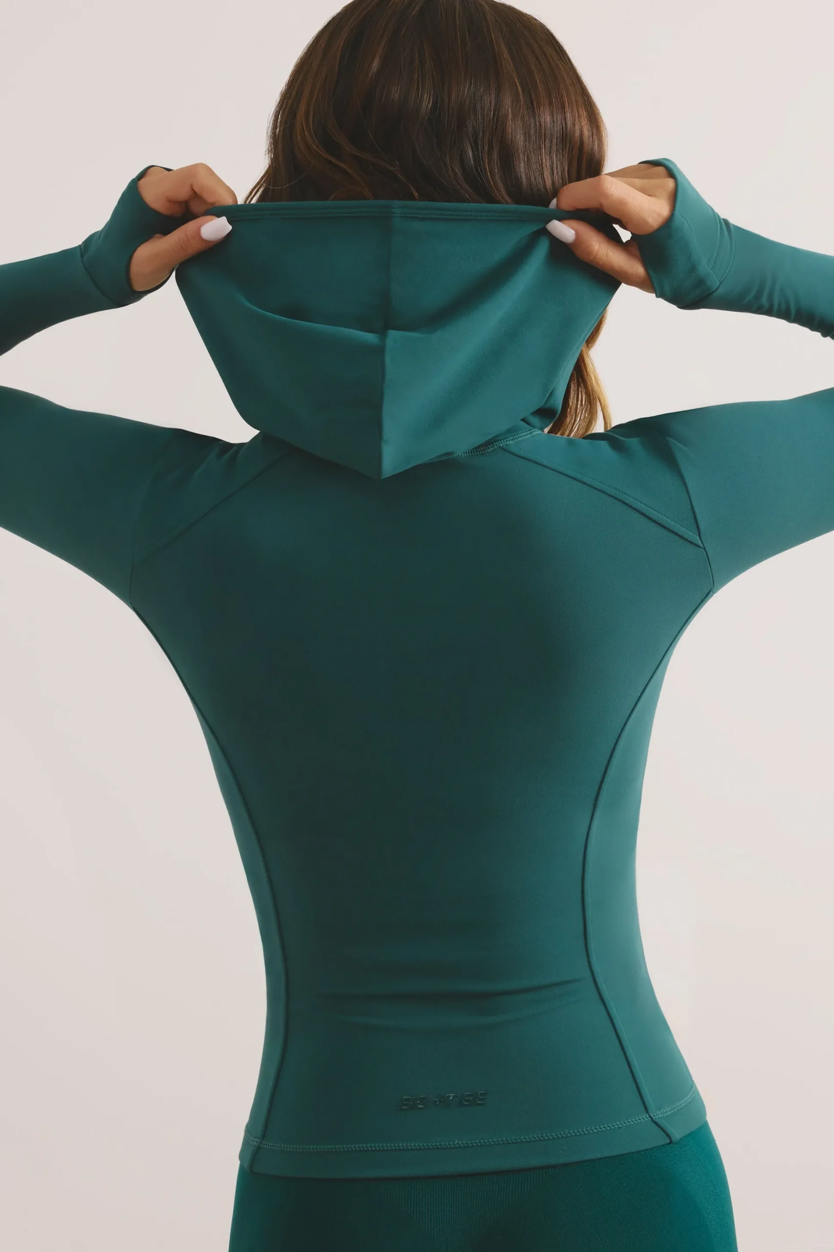 Oh Polly Matching Sets^Soft Active Hooded Zip Up Jacket in Jade Green JadeGreen